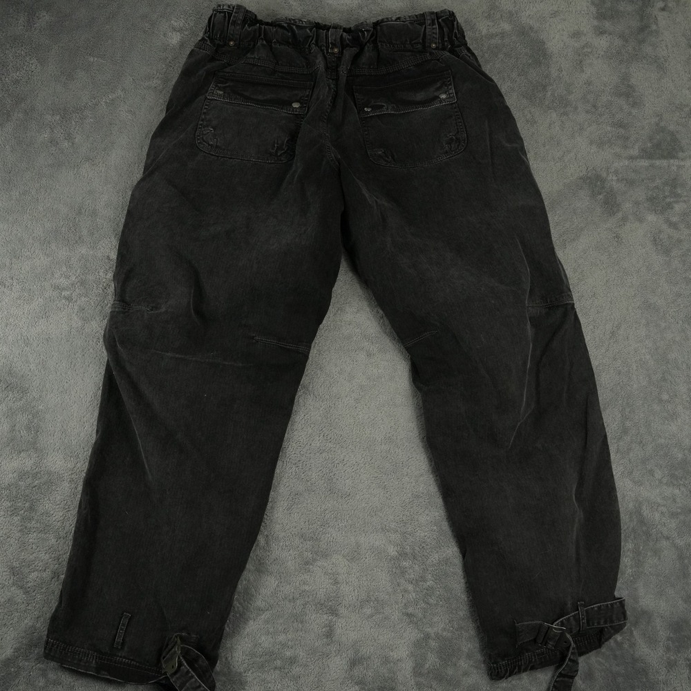 Free People Can't Compare Slouch Cargo Pants Women L Black Gorpcore Utility - Picture 5 of 12